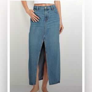 Old Navy Drapey Denim Mid-Rise Maxi Skirt Size 12